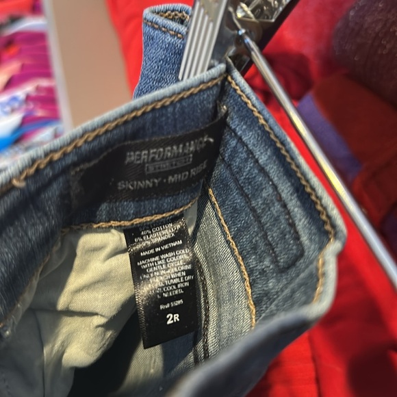 Express blue mid rise skinny 4 pocket jeans size 2 - Picture 3 of 4